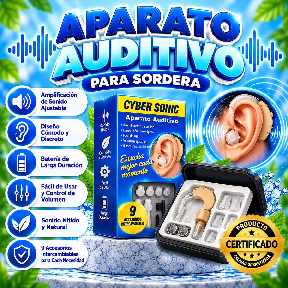 Aparato Auditivo Para Sordera audifono