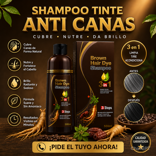 Shampoo Tinte Anti Canas 500ml