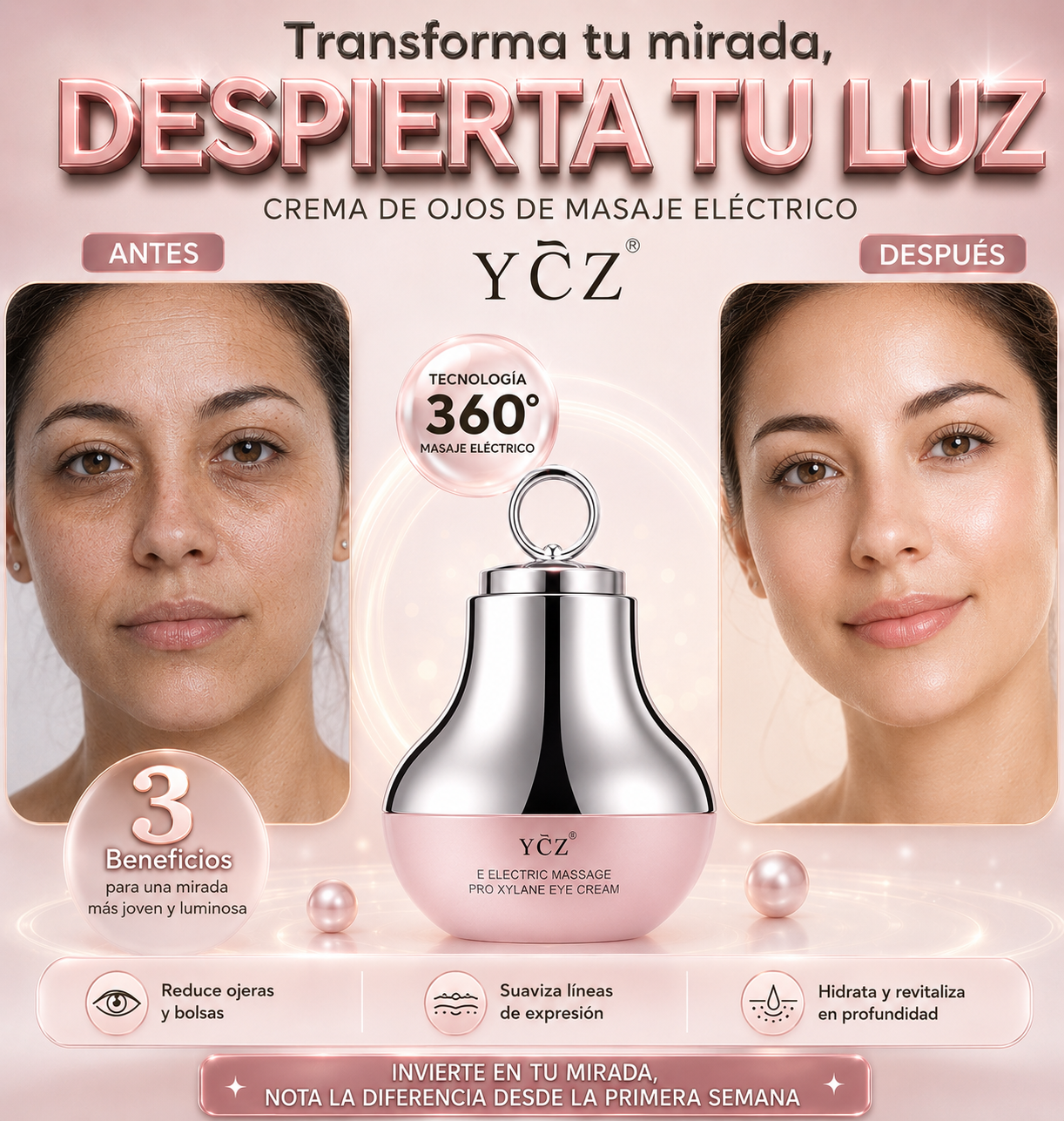 Crema de Ojos de Masaje Electrico YCZ