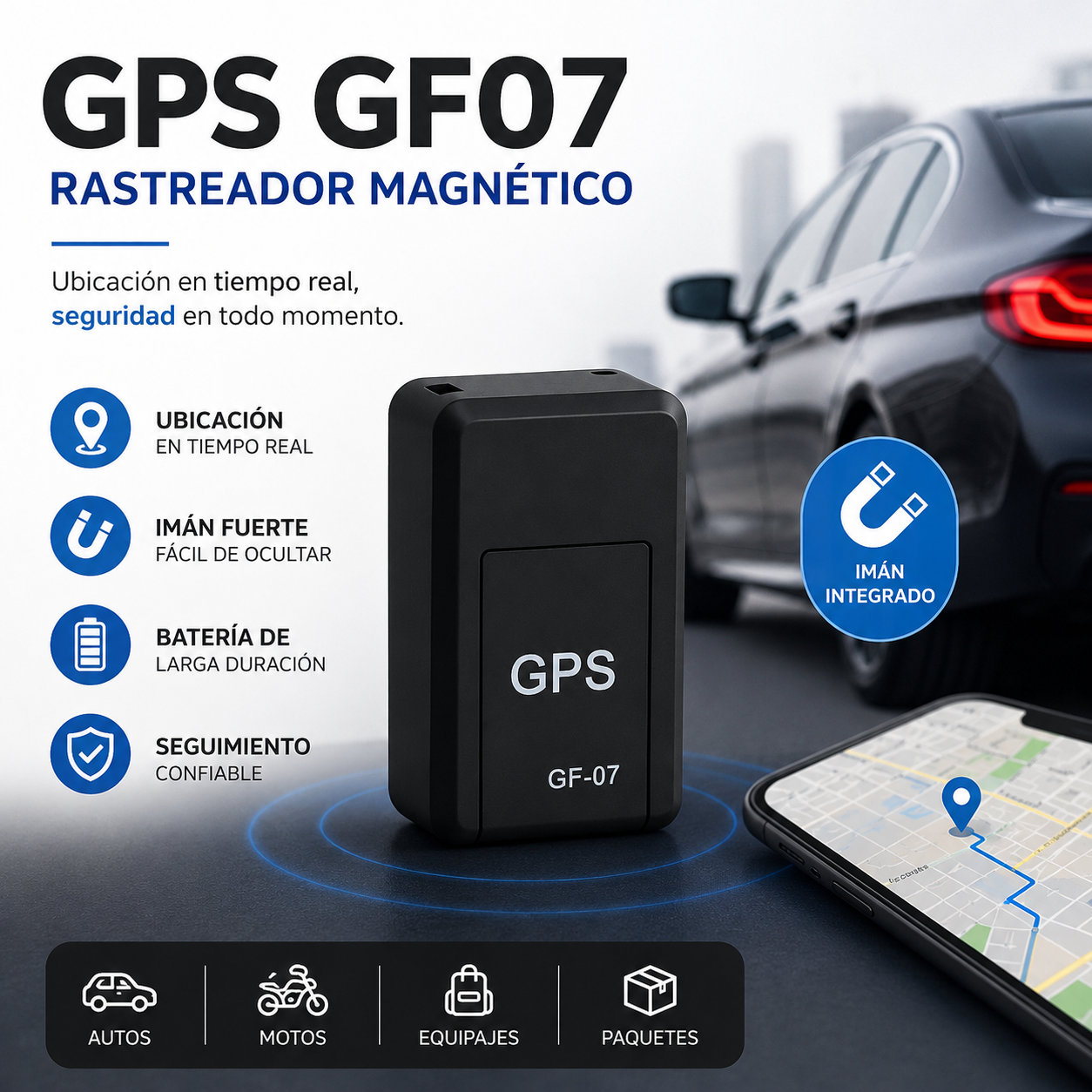 Mini GPS GF07 Rastreador Magnético
