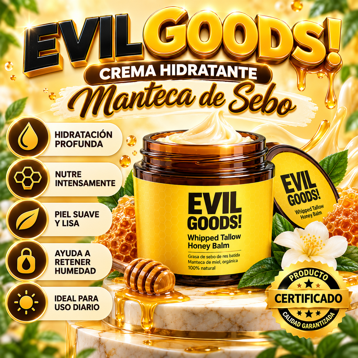Crema Hidratante Evil Goods Manteca