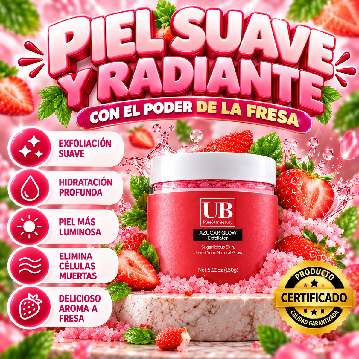 Exfoliante UB Hidratante de Fresa
