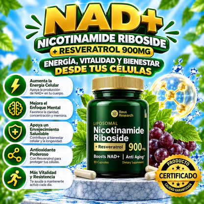 Nad + Nicotinamide Riboside+ Resveratol 900 mg