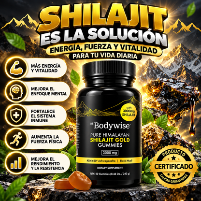 Suplemento Shilajit Gomas 60 Pcs 3000mg