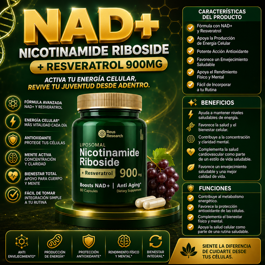 Nad + Nicotinamide Riboside+ Resveratol 900 mg