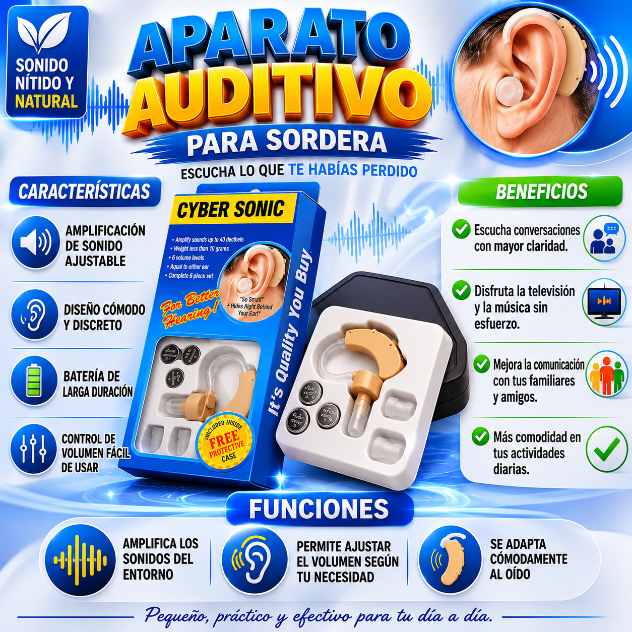 Aparato Auditivo Para Sordera audifono