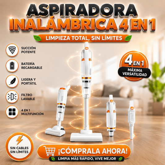 Aspiradora inalámbrica 4 en 1