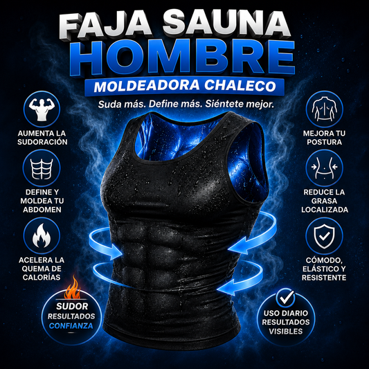 Faja Sauna Hombre Moldeadora Chaleco