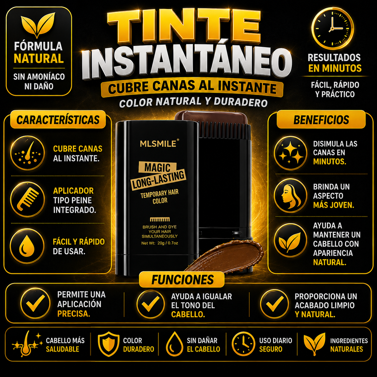 Tinte Instantáneo para el Cabello
