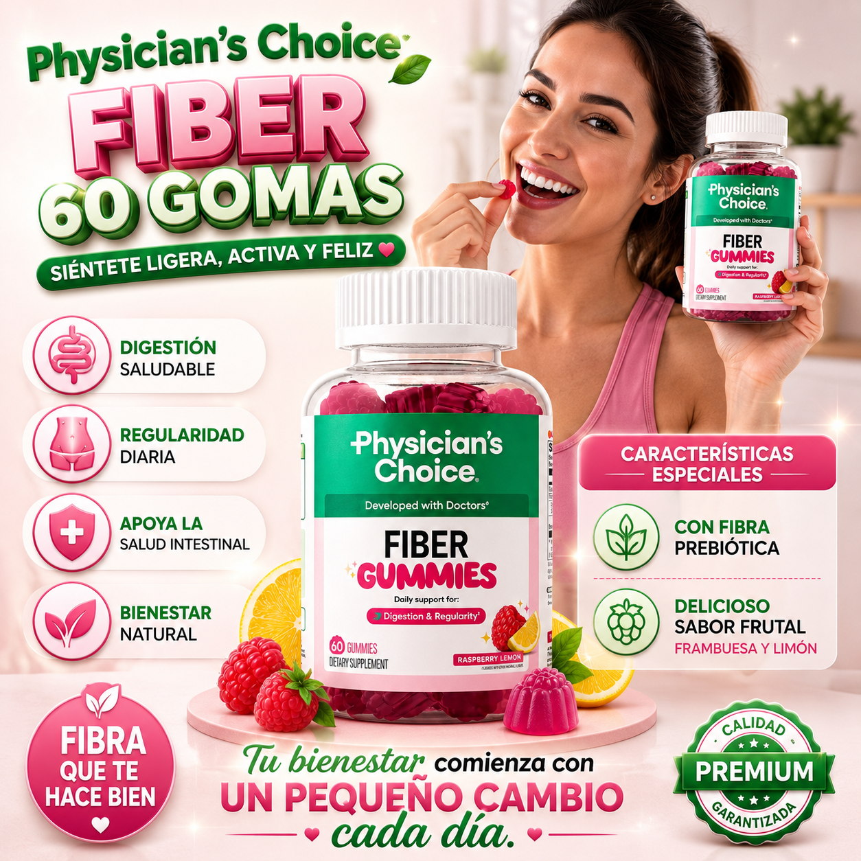 Physicians Choice Fibra 60 Gomas