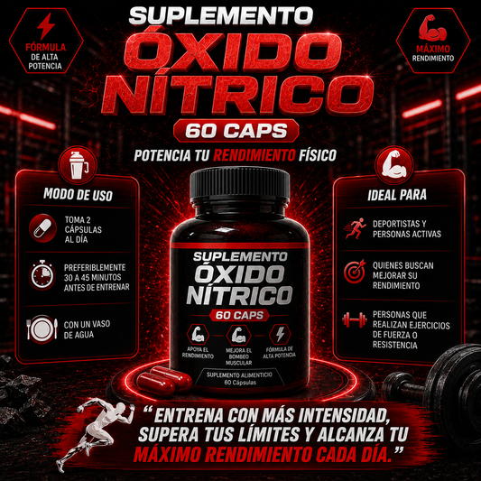 Suplemento Óxido Nítrico 60 caps