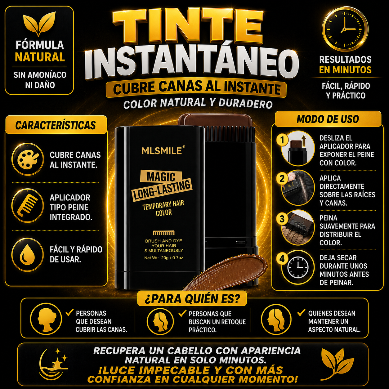 Tinte Instantáneo para el Cabello
